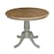 International Concepts Round 36 in Rd Top Pedestal Table, 2 Emily Chairs, Hickory/Stone, 36 in W, 36 in L, 29.1 in H, Wood K41-36RT-C617P - alternate 3